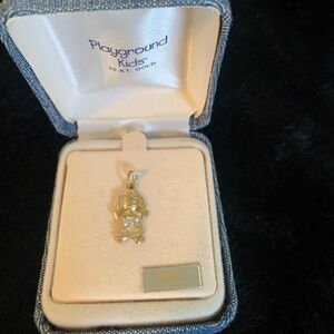 Girls April Birthstone charm